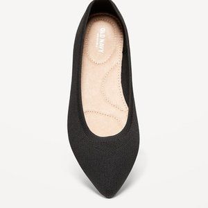 NWT Soft-Knit Pointed-Toe Ballet Flats for Women, Size 9